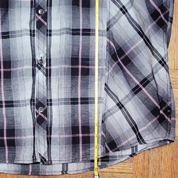 INC International Concepts Black and Gray Casual Button Down Shirt SIZE XXL - Picture 8 of 8